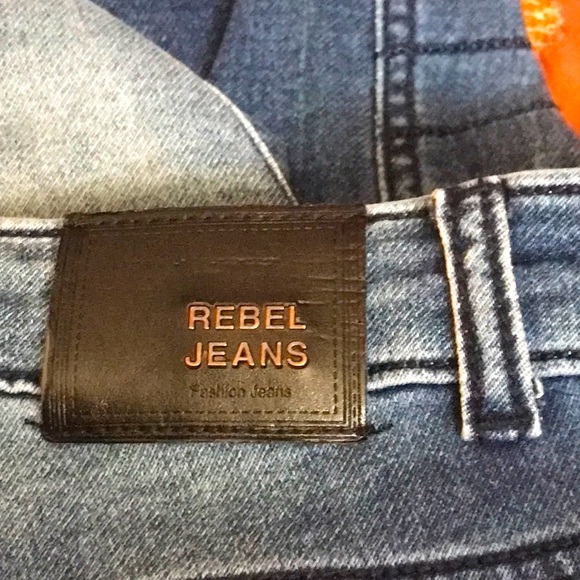 NWOT REBEL JEANS CO FRENCH TERRY STRETCH KNITTED MOTO YOUTH SIZE 12 JEANS NEW! - Picture 8 of 14